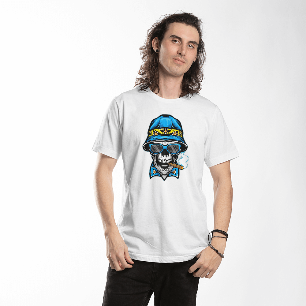 Skull smoking t-shirt